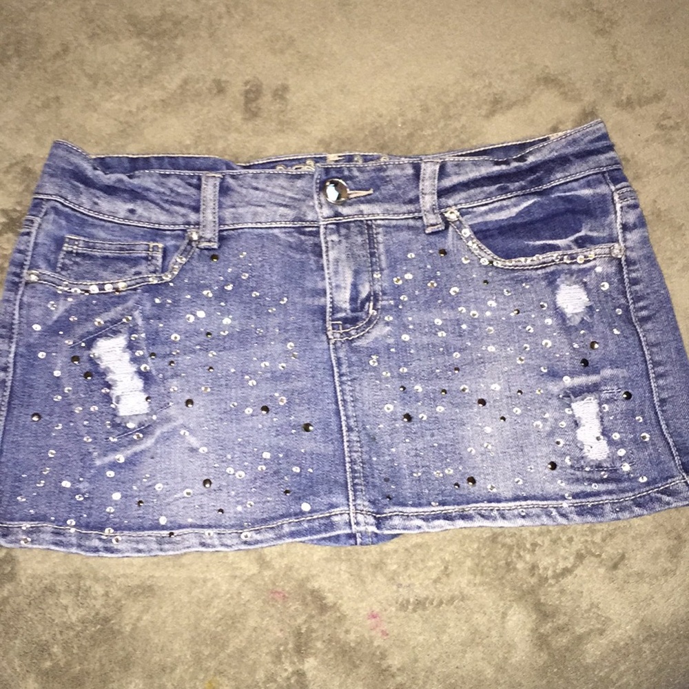 🔥TRUCE🔥 Denim skirt with the rhinestones
